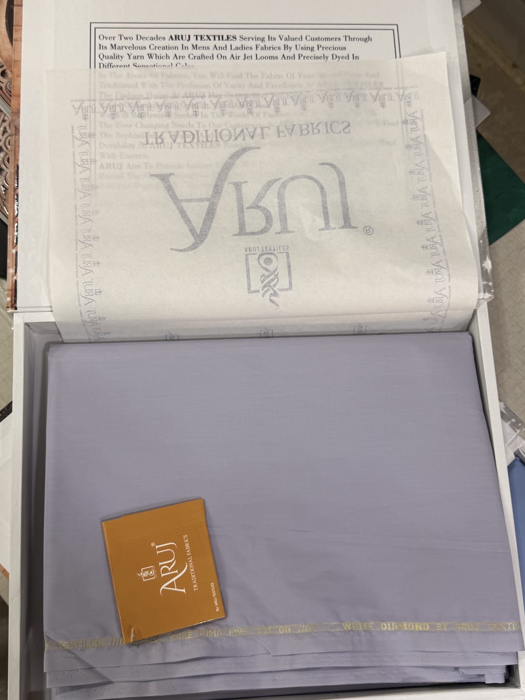 ARUJ Orchid Mist Premium Cotton Suit (With Box)